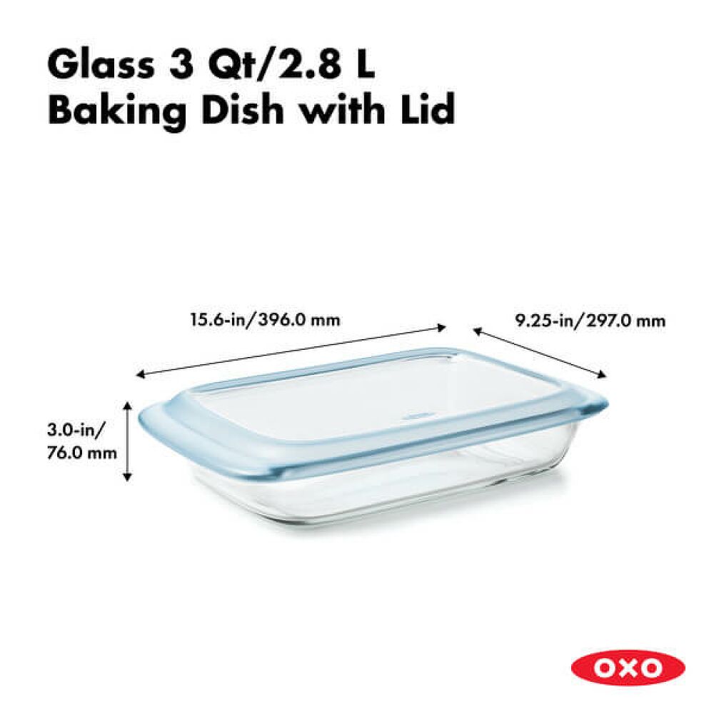 Glass Baking Dish with Lid (3.0 Qt) D2