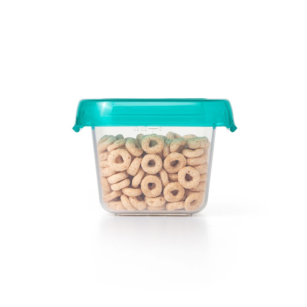 6 oz Baby Blocks™ Plastic Freezer Storage Containers - Tot Teal X3