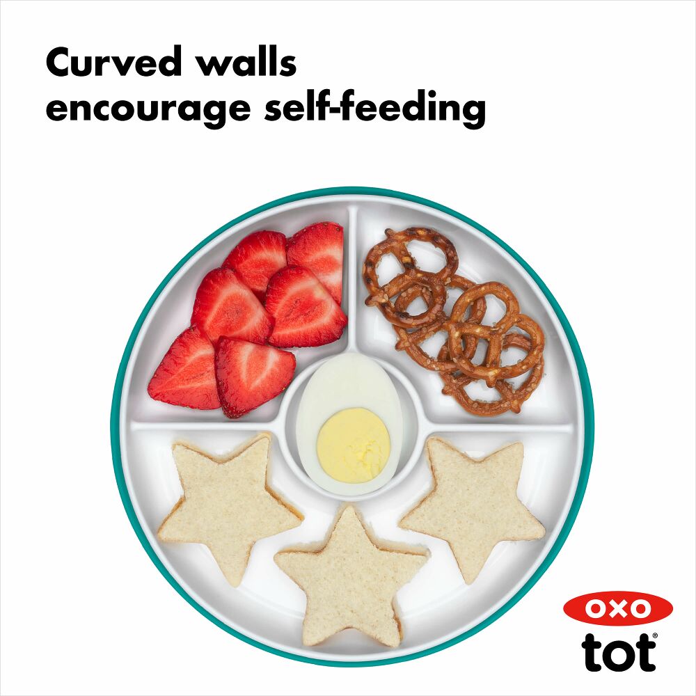 Stick & Stay Suction Divided Plate W8