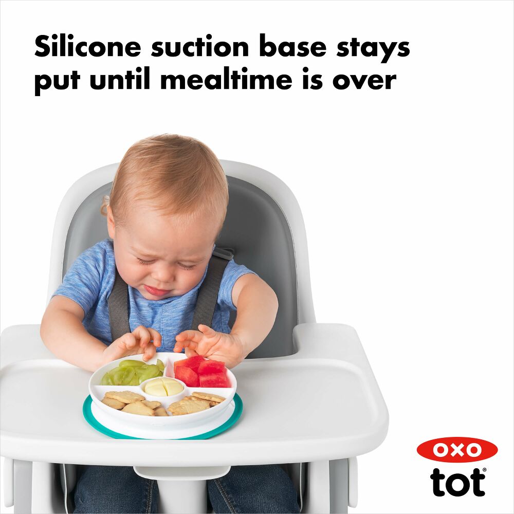 Stick & Stay Suction Divided Plate W8