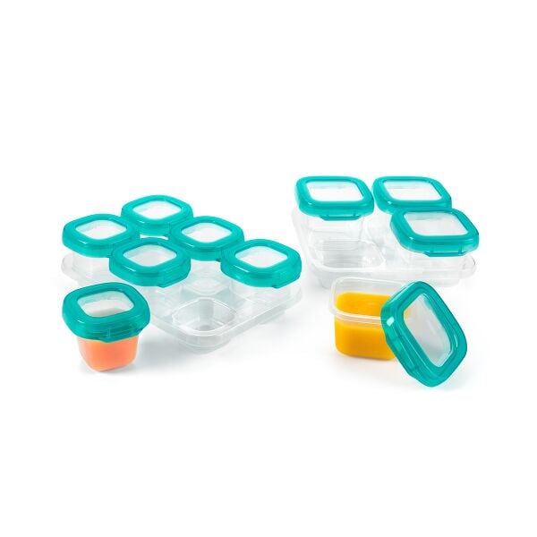 12-Piece Baby Blocks™ Plastic Freezer Storage Container Set - Tot Teal Q4