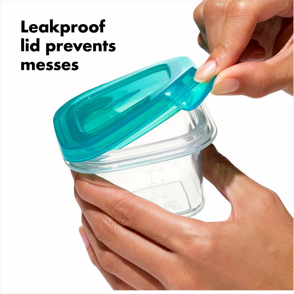 4 oz Baby Blocks™ Silicone Freezer Storage Containers - Tot Teal Z6