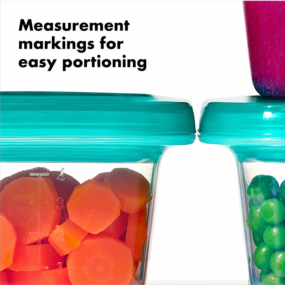 4 oz Baby Blocks™ Silicone Freezer Storage Containers - Tot Teal Z6