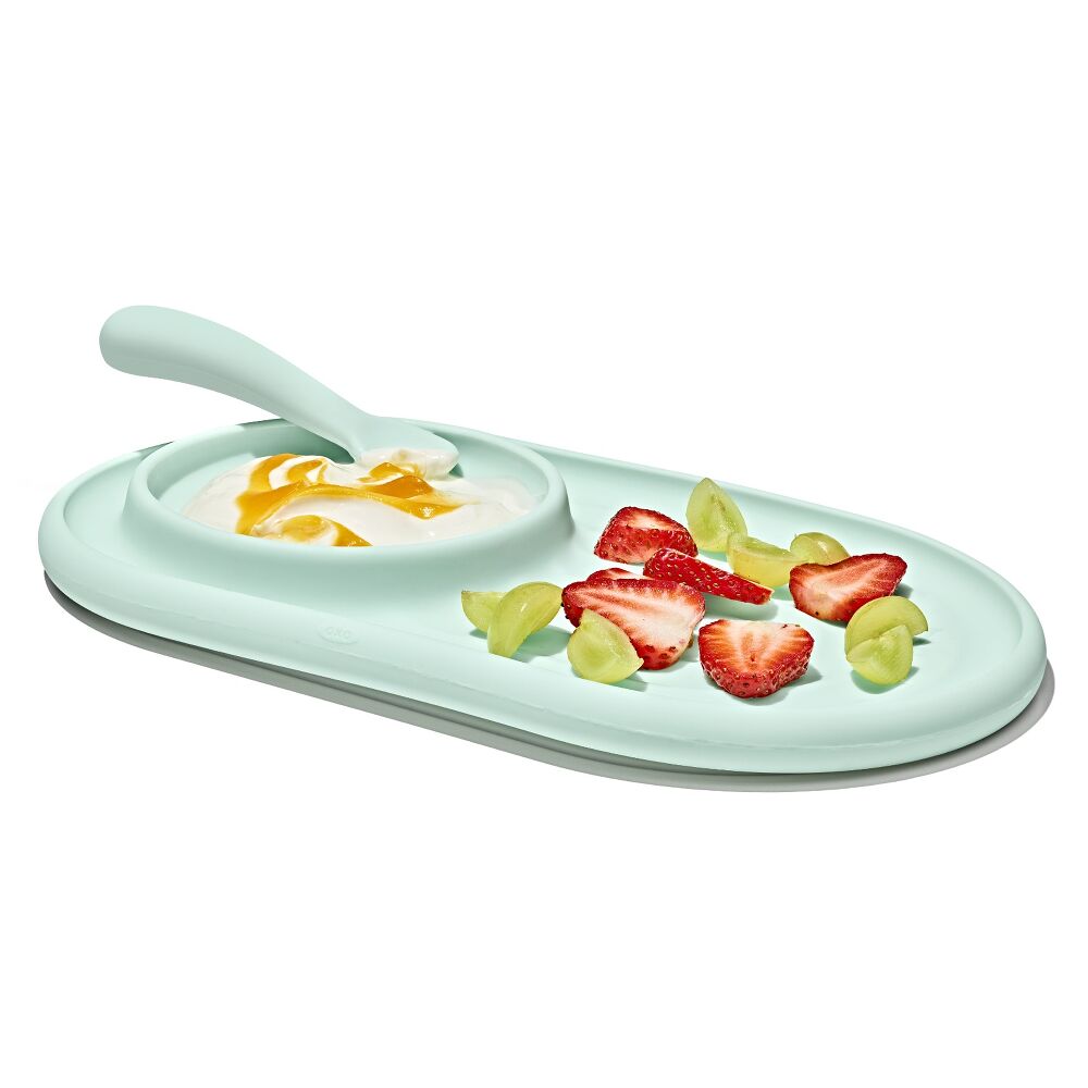 Textured Suction Plate & Spoons Set – 3-Piece J4