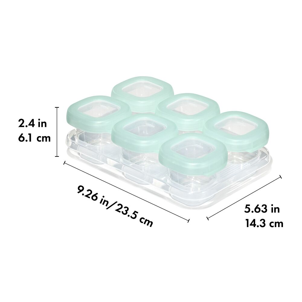 Baby Blocks Food Storage Containers (2 oz) - Opal B1
