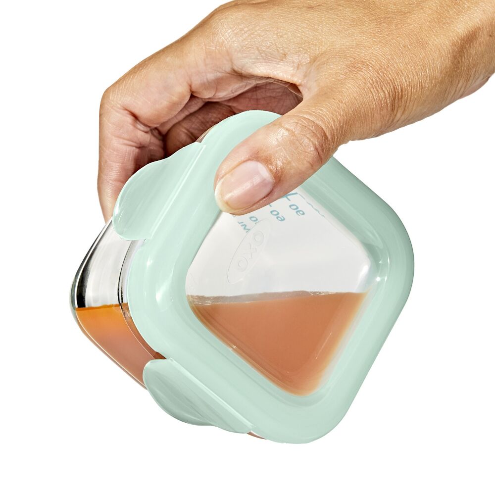 Glass Baby Blocks Food Storage Containers (4 oz) - Opal E0