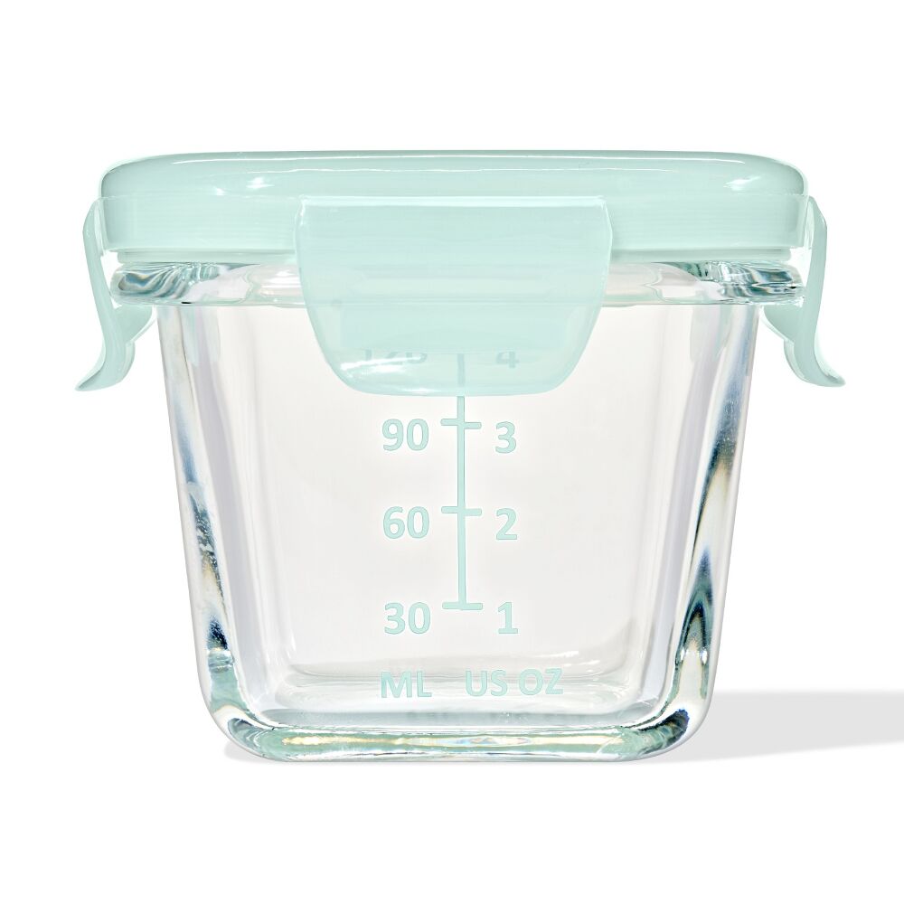 Glass Baby Blocks Food Storage Containers (4 oz) - Opal E0