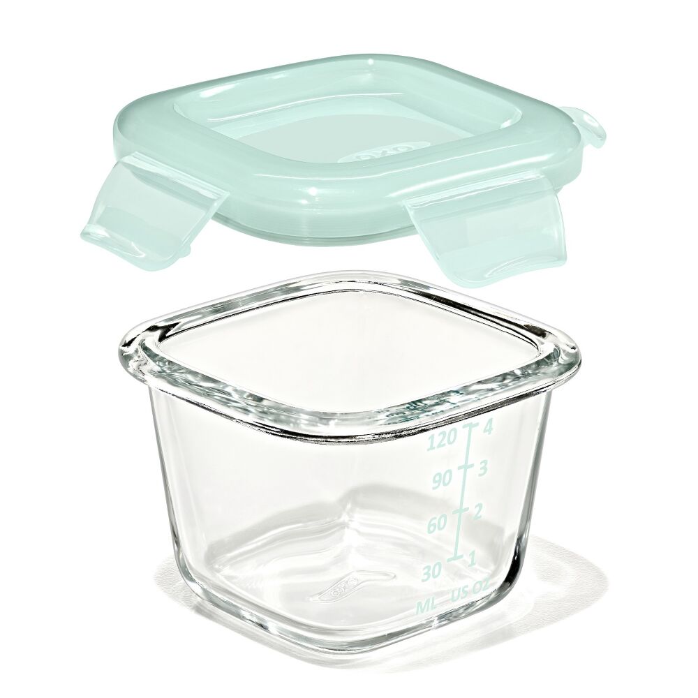 Glass Baby Blocks Food Storage Containers (4 oz) - Opal E0