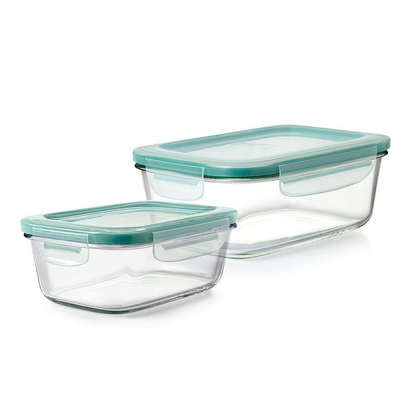 8 Cup Smart Seal Glass Rectangle Container & 3.5 Cup Smart Seal Glass Rectangle Container Bundle P2