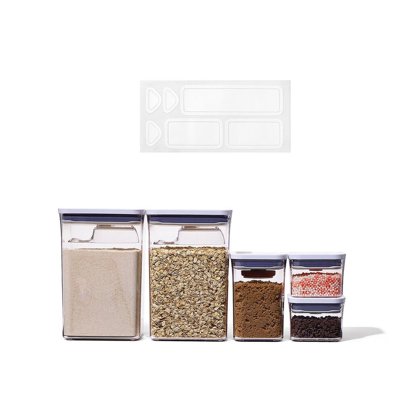 POP Removable Labels & 8-Piece POP Container Baking Set Bundle C4