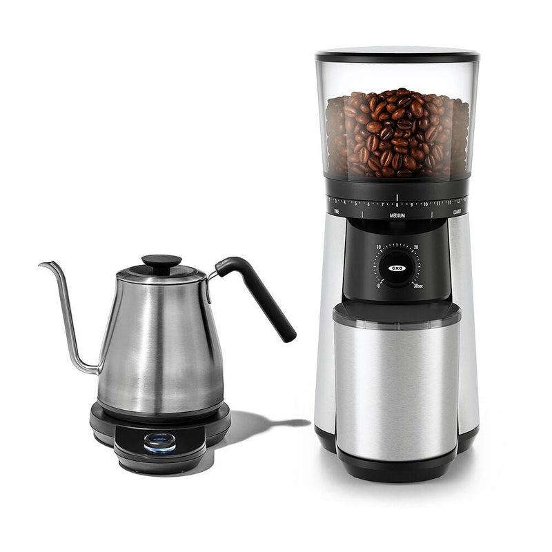 Adjustable Temperature Pour-Over Kettle & Conical Burr Coffee Grinder Bundle B1