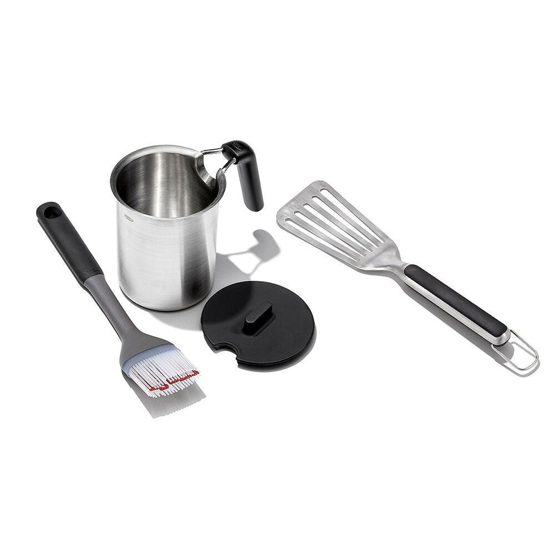Grilling Basting Pot and Brush Set & Grilling Precision Turner Bundle V2