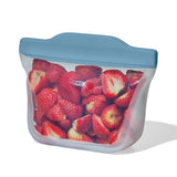 Silicone Reusable Bag  Stand-Up Snack (12 oz) - Ocean Blue H1