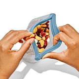 Silicone Reusable Bag  Stand-Up Snack (12 oz) - Ocean Blue H1