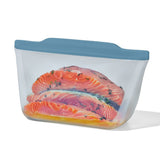 Silicone Reusable Bag  Stand-Up Half Gallon (64 oz) - Ocean Blue G2