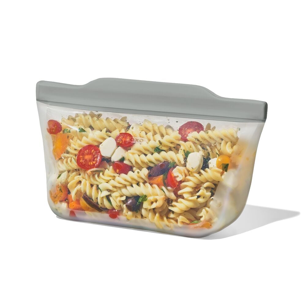 Silicone Reusable Bag  Stand-Up Quart (32 oz) - Fog L6