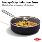 Ceramic Professional Non-Stick 3-Quart Sauté Pan with Lid A6