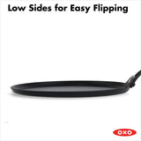 Obsidian Carbon Steel 10-Inch Crêpe Pan with Silicone Sleeve A6