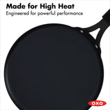Obsidian Carbon Steel 10-Inch Crêpe Pan with Silicone Sleeve A6