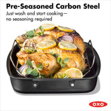 Carbon Steel Obsidian Series Roaster with Rack L7