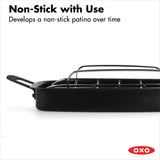 Carbon Steel Obsidian Series Roaster with Rack L7