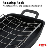 Carbon Steel Obsidian Series Roaster with Rack L7