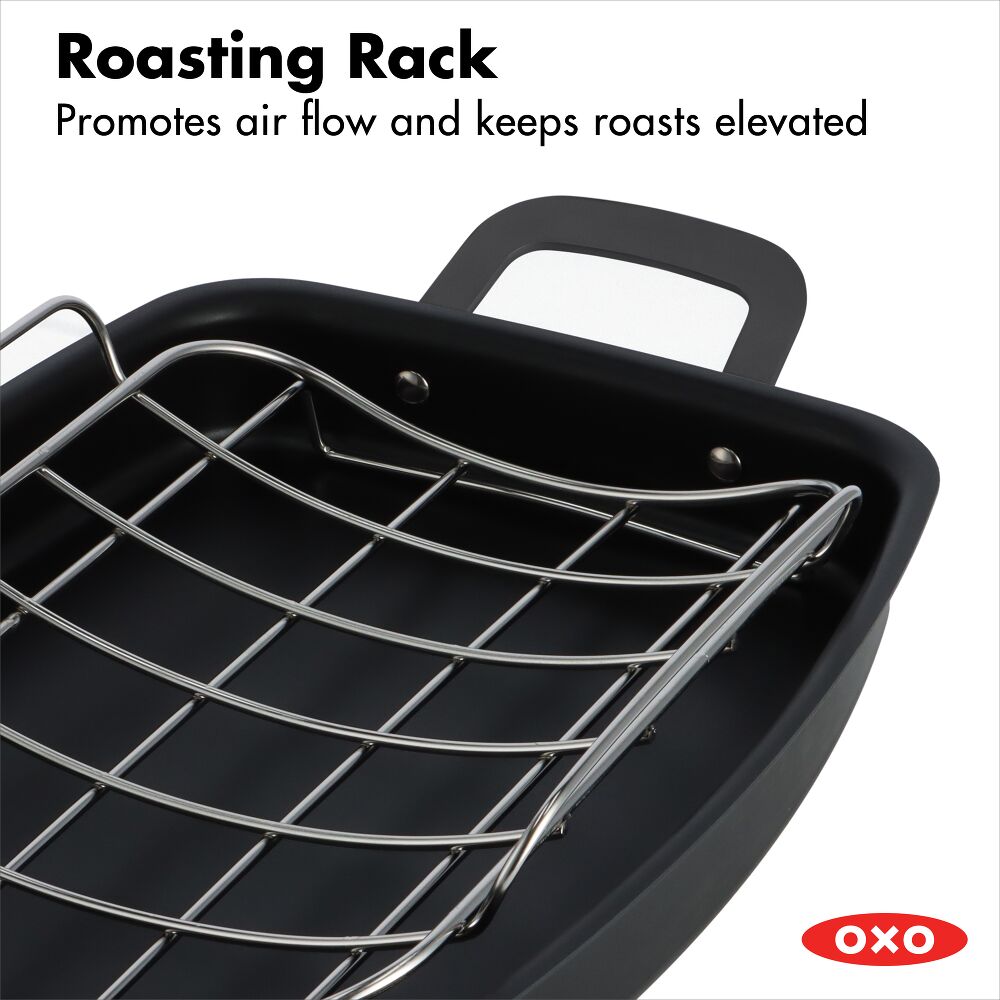 Carbon Steel Obsidian Series Roaster with Rack L7
