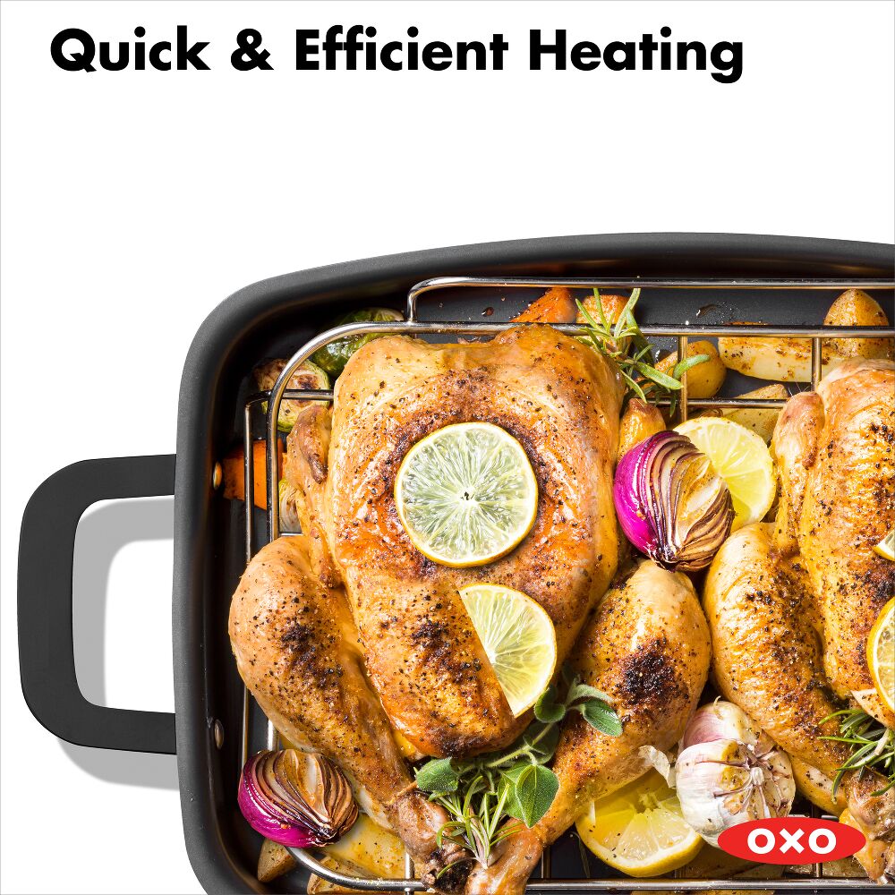 Carbon Steel Obsidian Series Roaster with Rack L7