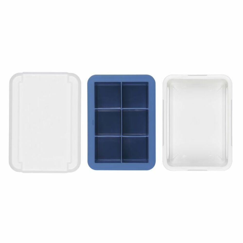 Covered Silicone Ice Cube Tray-Large Cube M0