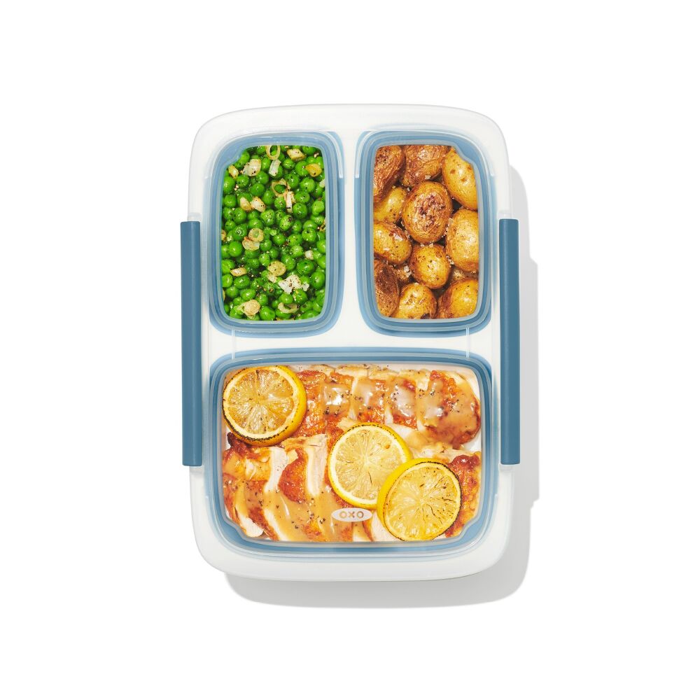 Prep & Go 4.1-Cup Divided Container - Ocean Blue O2