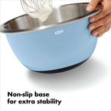 3-Piece Stainless Steel Mixing Bowl Set - Blue/Gray P5