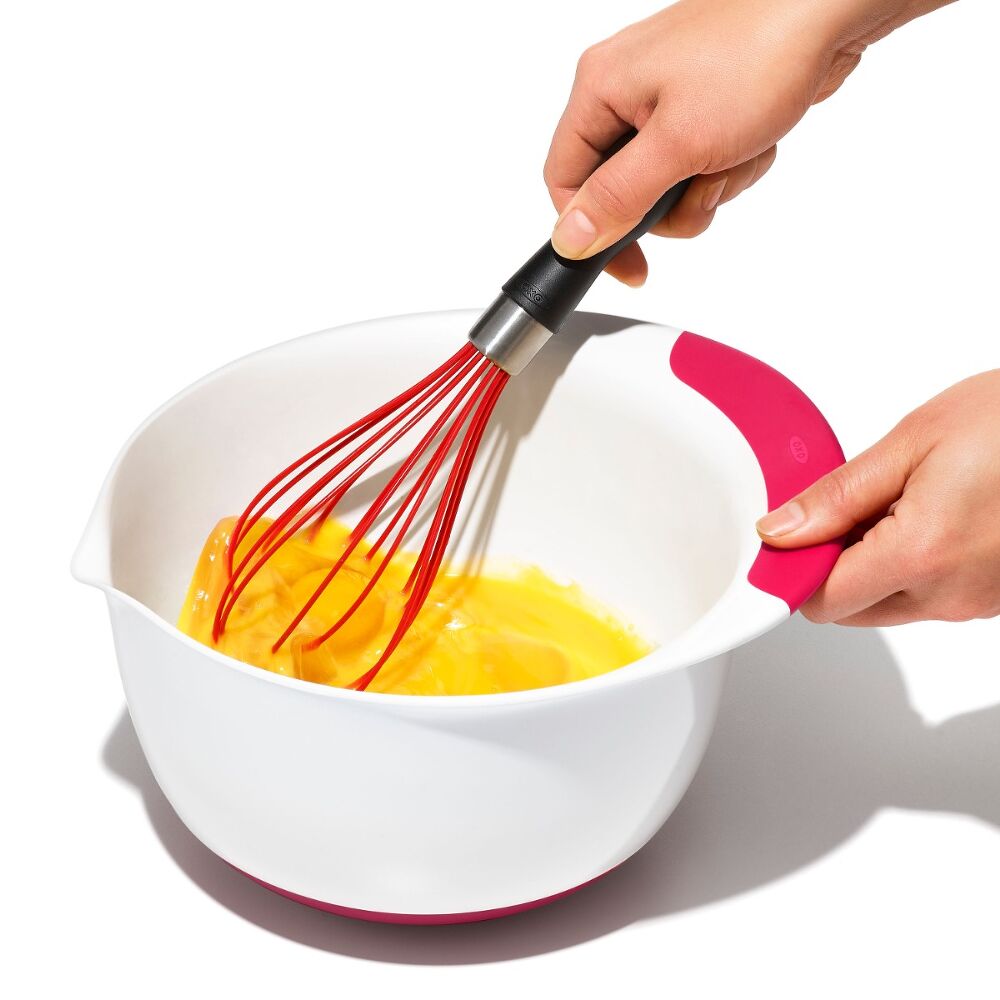 3 Piece Mixing Bowl Set New Colored Handles D3