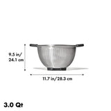 Stainless Steel 3 qt./ 2.8L Colander V0