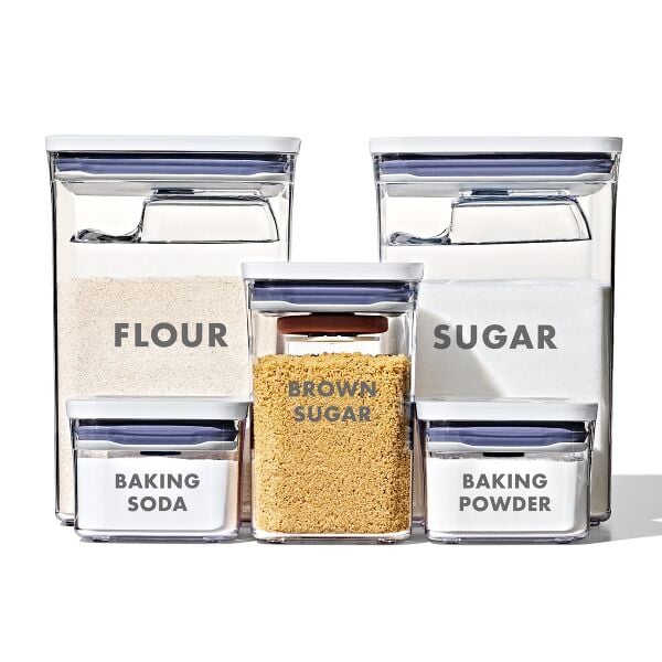 8-Piece Prelabeled Baking POP Container Set T1