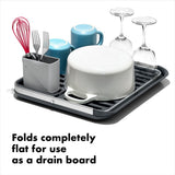 OXO Good Grips Aluminum Fold Flat Dish Rack X9