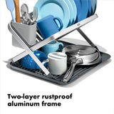 OXO Good Grips Aluminum Fold Flat Dish Rack X9
