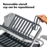 OXO Good Grips Aluminum Fold Flat Dish Rack X9