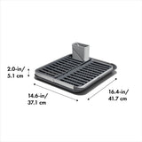 OXO Good Grips Aluminum Fold Flat Dish Rack X9