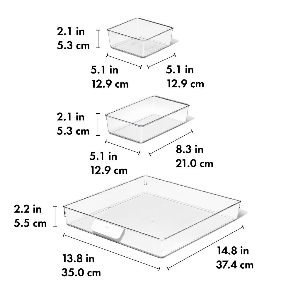 3-piece Refrigerator Tray Set G5