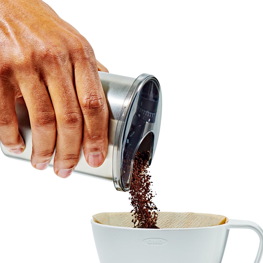 Replacement Coffee Grounds Container for Conical Burr Coffee Grinder - Stainless Steel P9