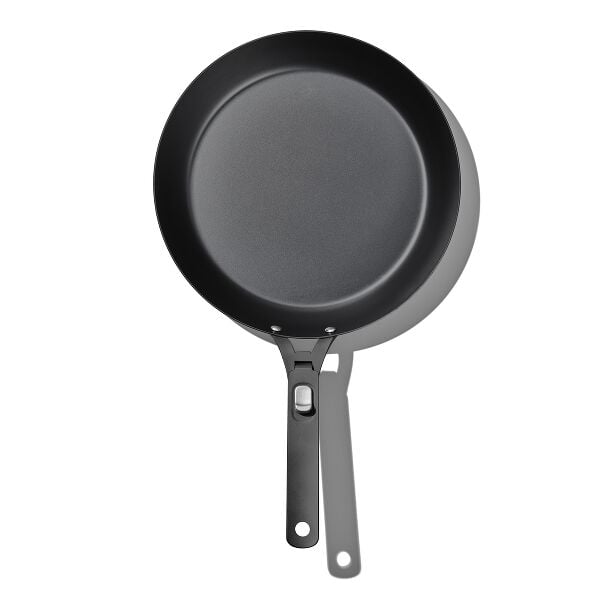 Outdoor 12-inch Carbon Steel Pan with Removable Handle R0
