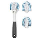 Nylon Bristle Dish Brush with Refills B3