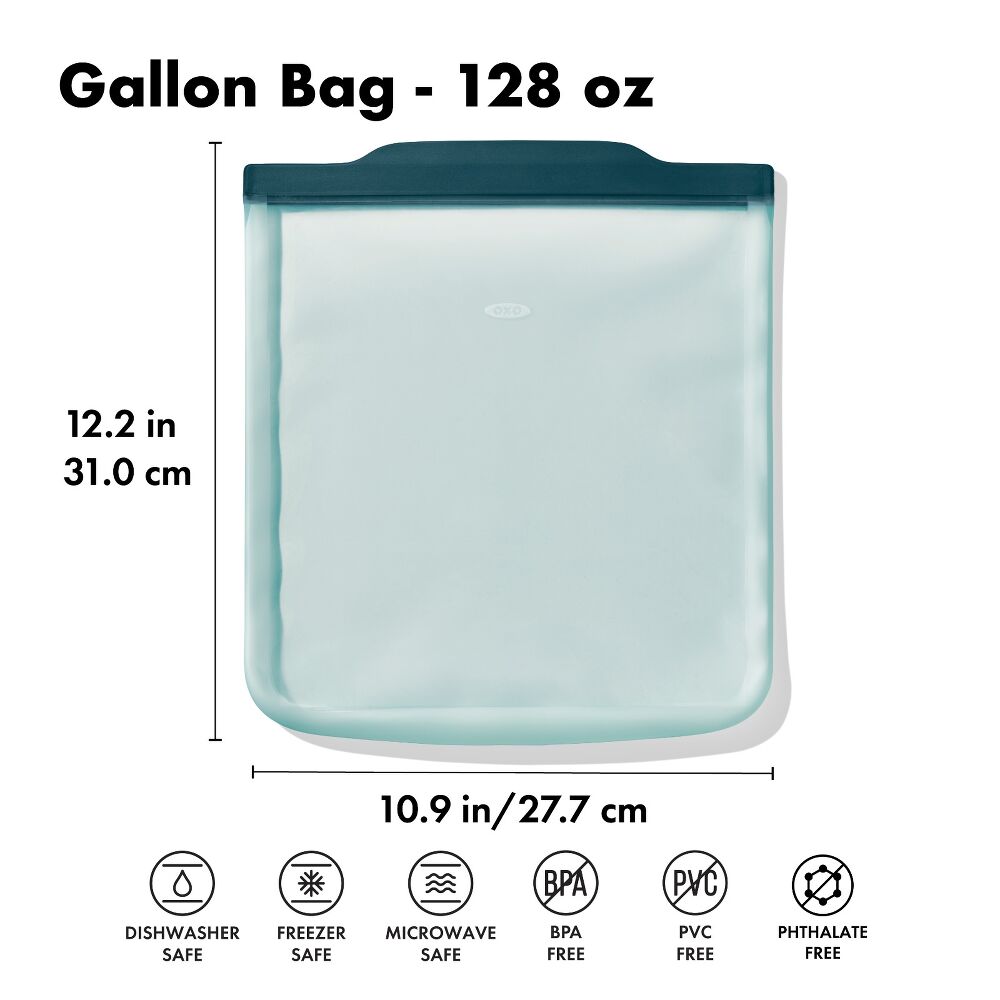 Silicone Reusable Bag - Gallon Bag (128 oz) - Lagoon M0