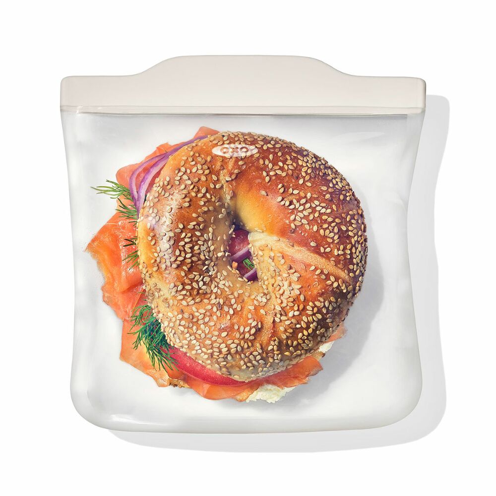 Silicone Reusable Bag -  4 Piece Lunch Set - Oat/Lagoon P0