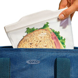 Silicone Reusable Bag - 4 Piece Starter Set - Oat/Lagoon U7