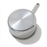 Trident Hybrid Non-Stick Stainless Steel 2.5 Qt Saucepan with Lid E1
