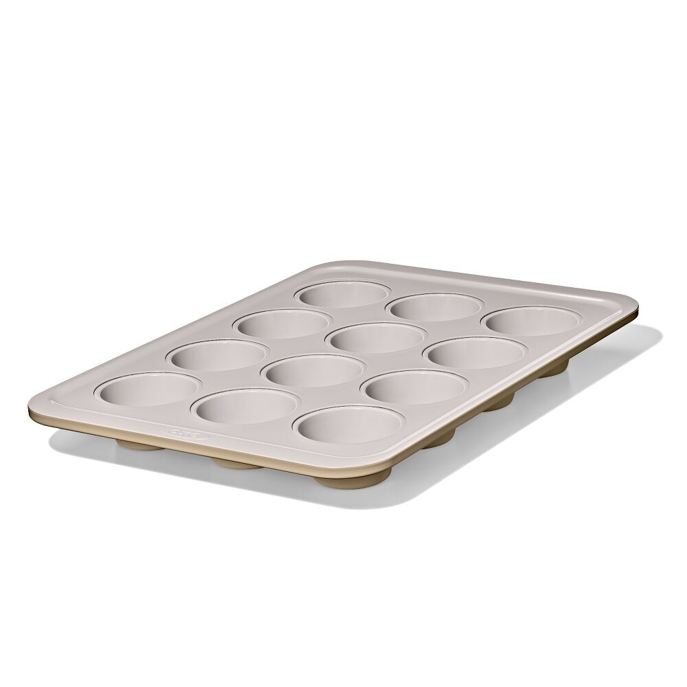 Non-Stick Pro Ceramic Coated Metal Bakeware 12 Cup Muffin Pan A8