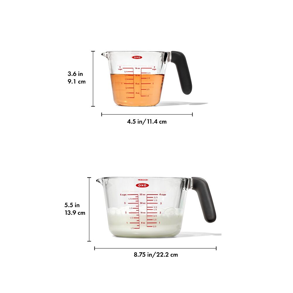 2-Cup and 4-Cup Glass Measuring Cup Set E9