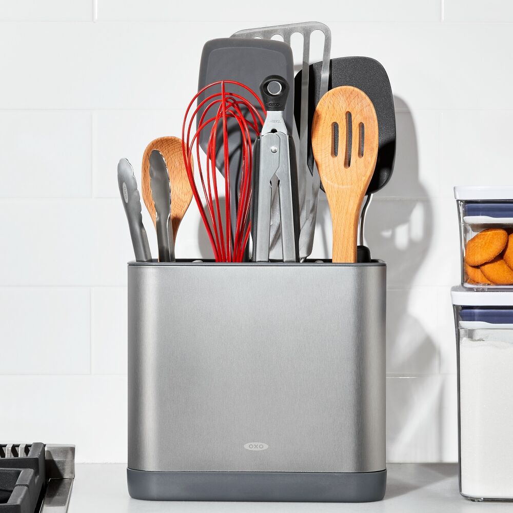 Adjustable Stainless Steel Utensil Holder - Large K4