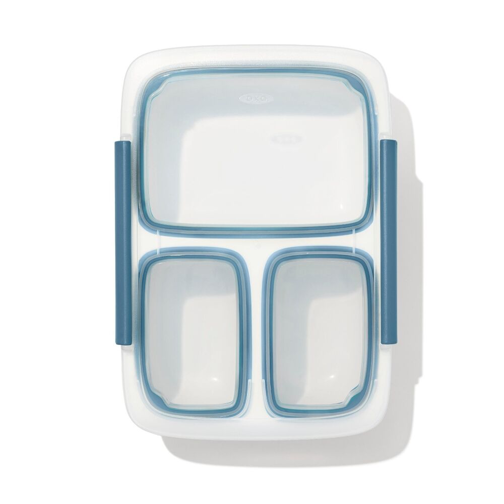 Prep & Go 4.1-Cup Divided Container - Ocean Blue O2